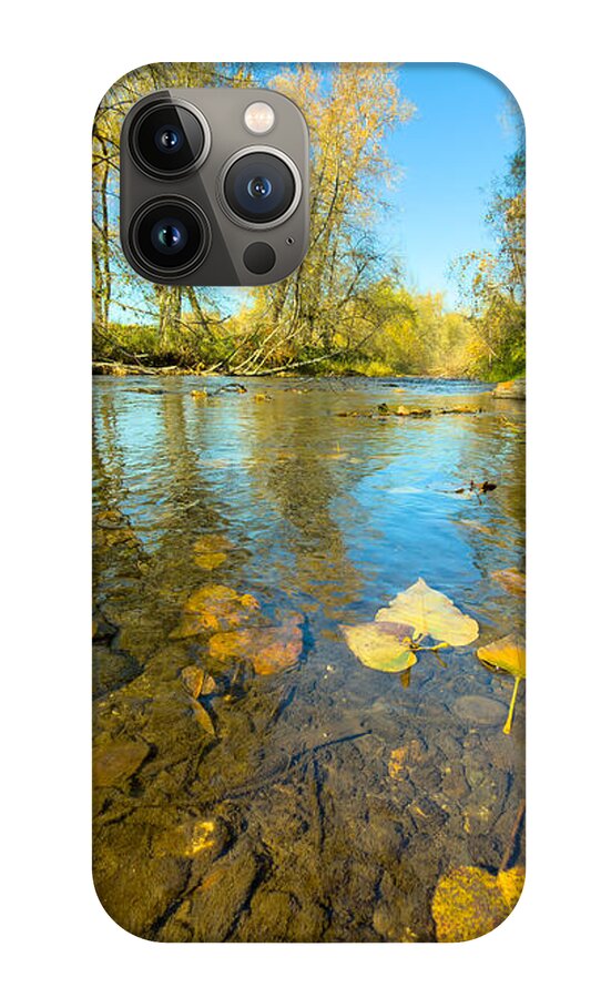 Serene Autumn Creek Landscape - Phone Case