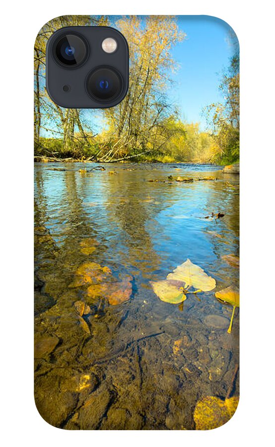 Serene Autumn Creek Landscape - Phone Case