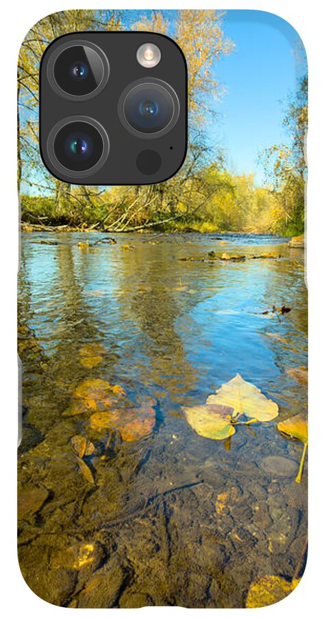 Serene Autumn Creek Landscape - Phone Case