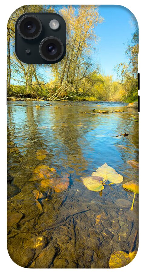 Serene Autumn Creek Landscape - Phone Case
