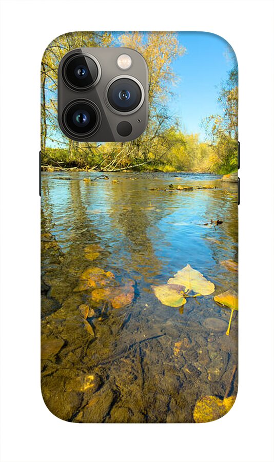 Serene Autumn Creek Landscape - Phone Case