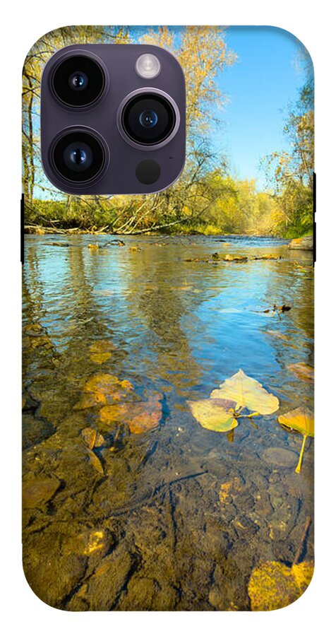 Serene Autumn Creek Landscape - Phone Case