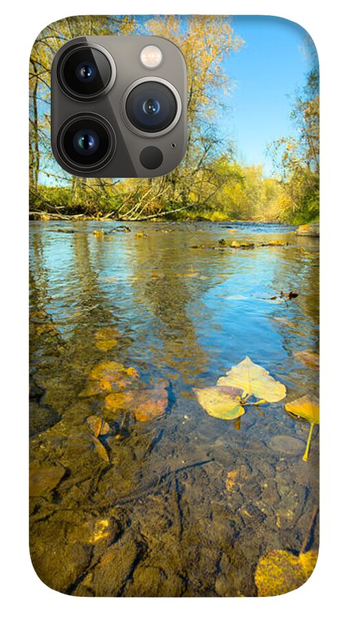 Serene Autumn Creek Landscape - Phone Case