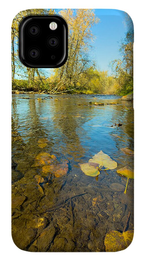 Serene Autumn Creek Landscape - Phone Case