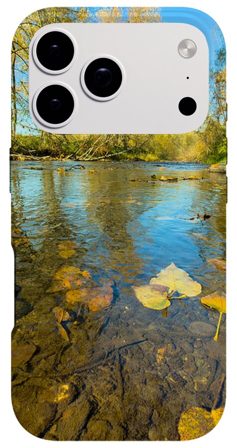 Serene Autumn Creek Landscape - Phone Case