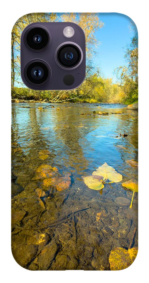 Serene Autumn Creek Landscape - Phone Case