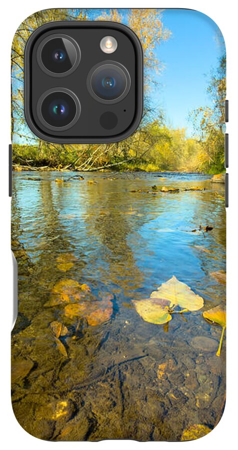 Serene Autumn Creek Landscape - Phone Case
