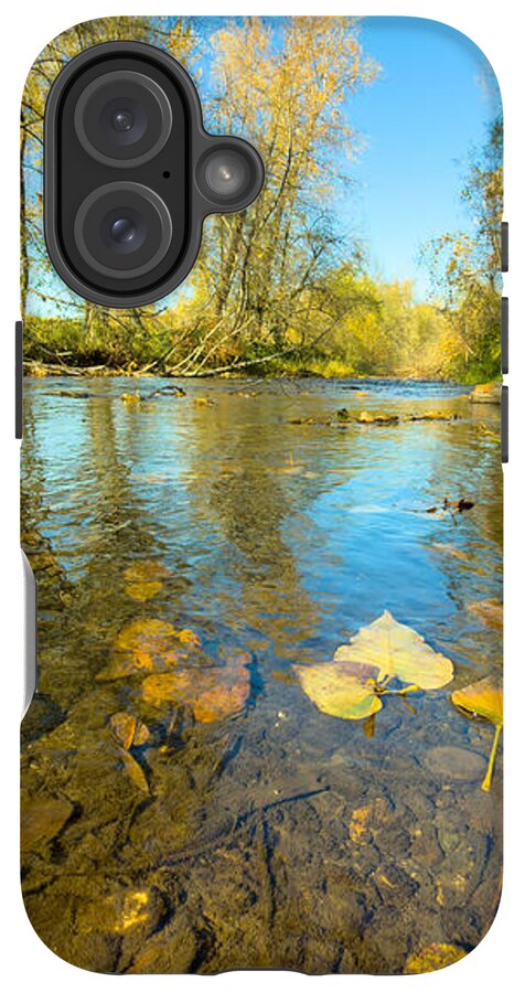 Serene Autumn Creek Landscape - Phone Case