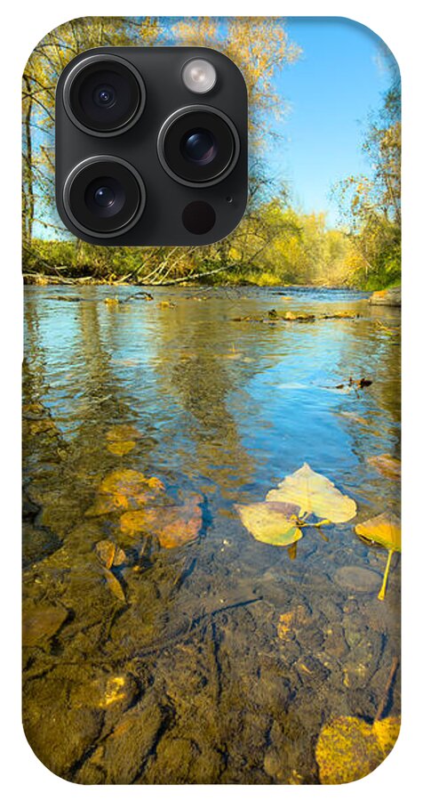 Serene Autumn Creek Landscape - Phone Case