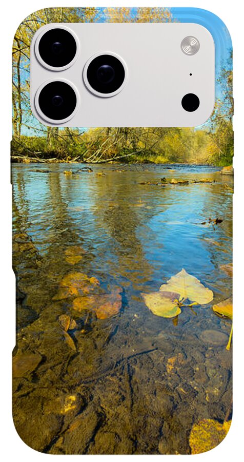 Serene Autumn Creek Landscape - Phone Case