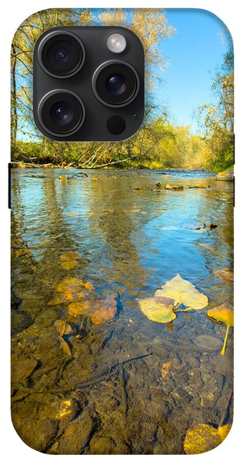 Serene Autumn Creek Landscape - Phone Case