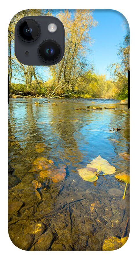 Serene Autumn Creek Landscape - Phone Case