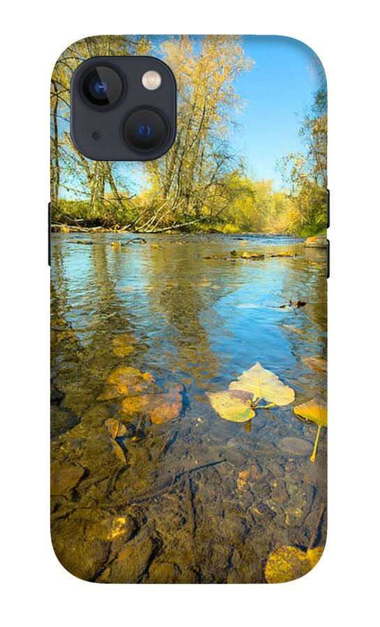 Serene Autumn Creek Landscape - Phone Case