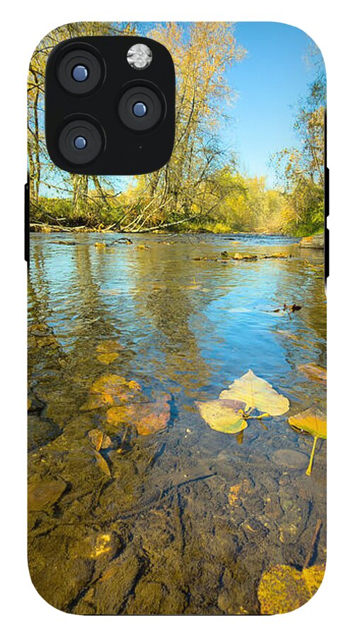Serene Autumn Creek Landscape - Phone Case
