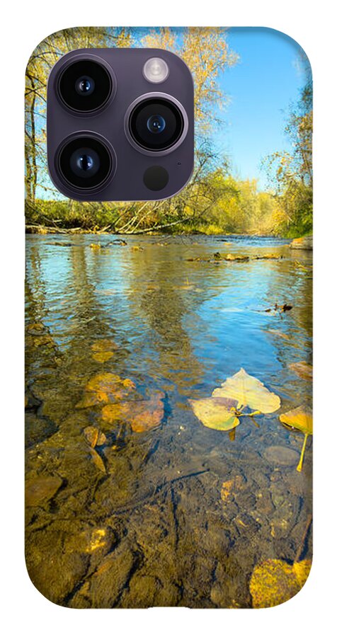 Serene Autumn Creek Landscape - Phone Case