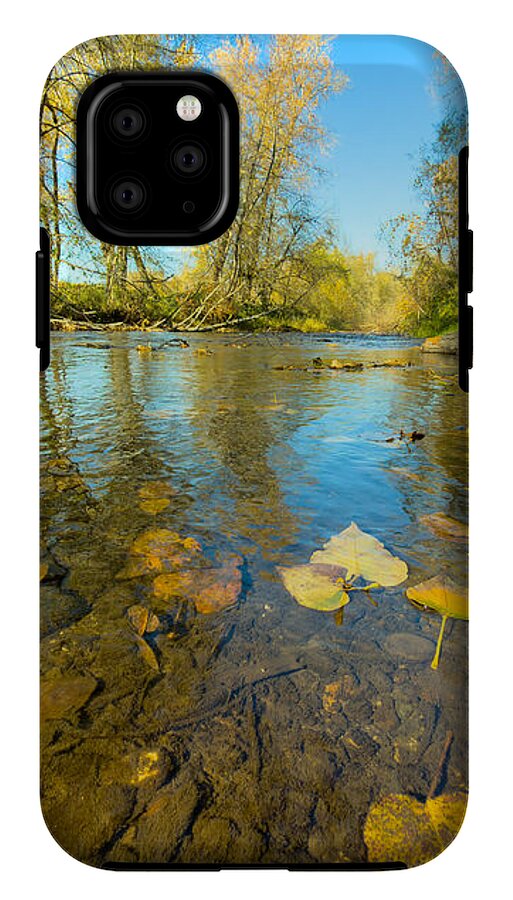 Serene Autumn Creek Landscape - Phone Case