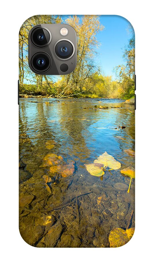 Serene Autumn Creek Landscape - Phone Case