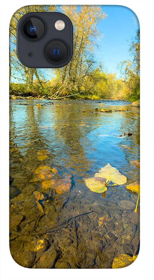Serene Autumn Creek Landscape - Phone Case
