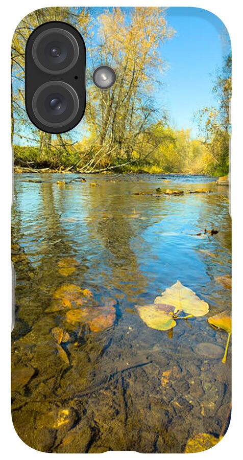 Serene Autumn Creek Landscape - Phone Case