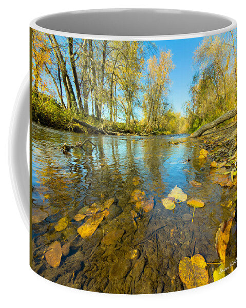Serene Autumn Creek Landscape - Mug