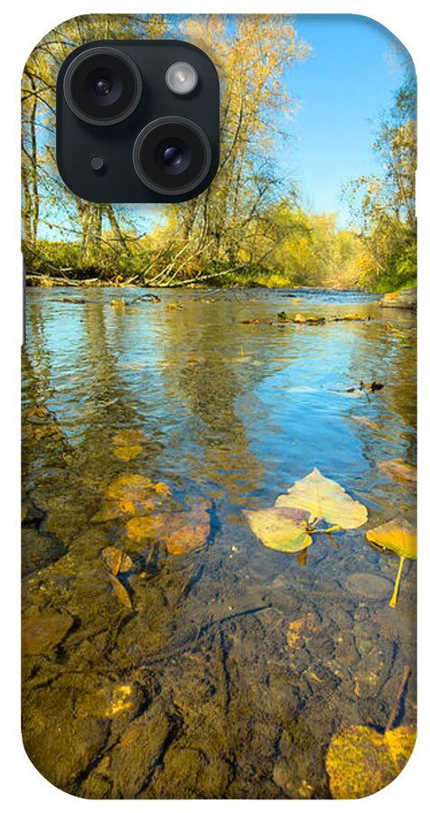 Serene Autumn Creek Landscape - Phone Case
