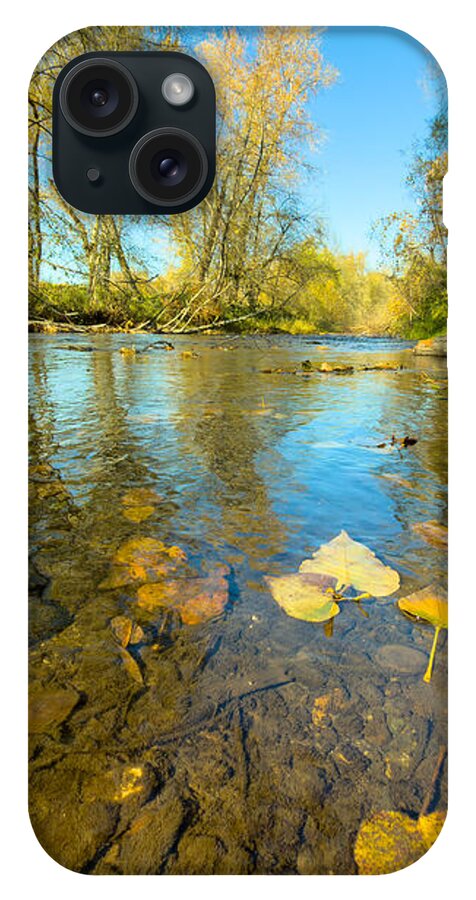 Serene Autumn Creek Landscape - Phone Case