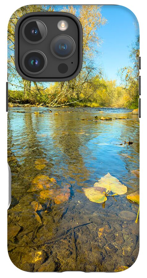 Serene Autumn Creek Landscape - Phone Case