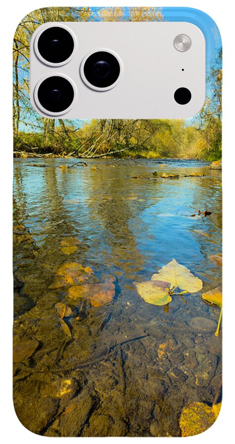 Serene Autumn Creek Landscape - Phone Case
