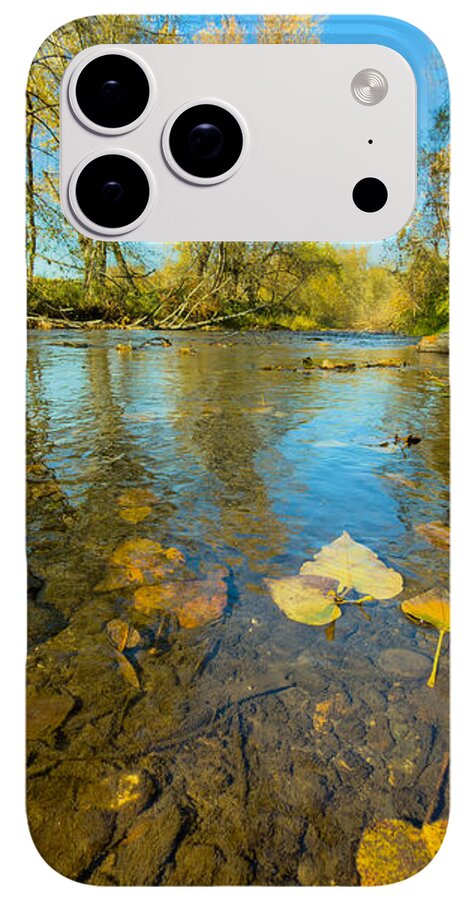 Serene Autumn Creek Landscape - Phone Case