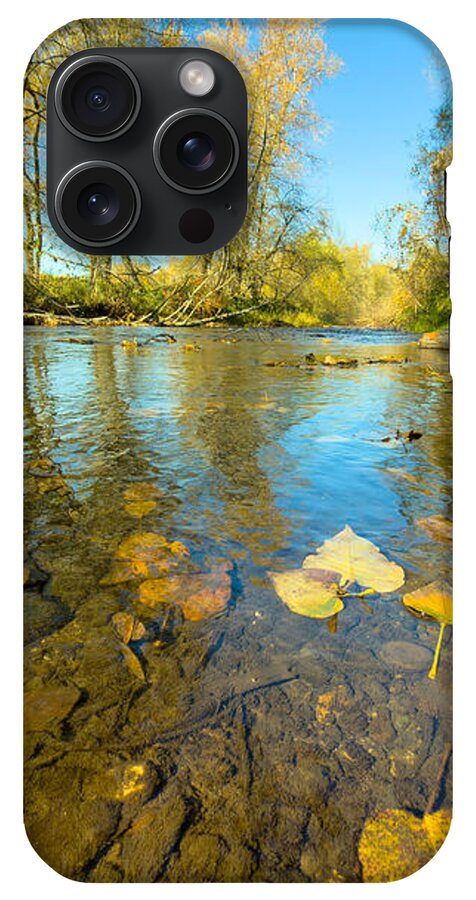 Serene Autumn Creek Landscape - Phone Case