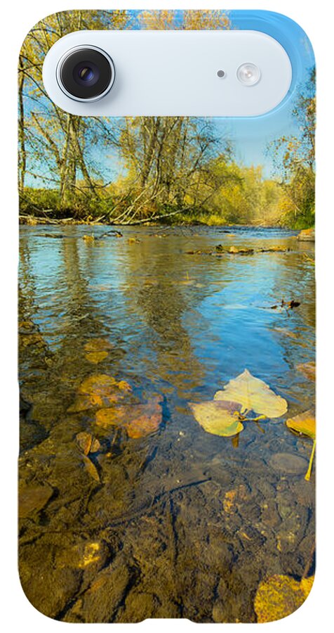 Serene Autumn Creek Landscape - Phone Case