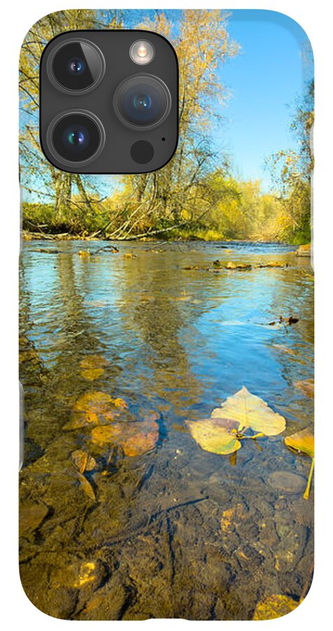 Serene Autumn Creek Landscape - Phone Case