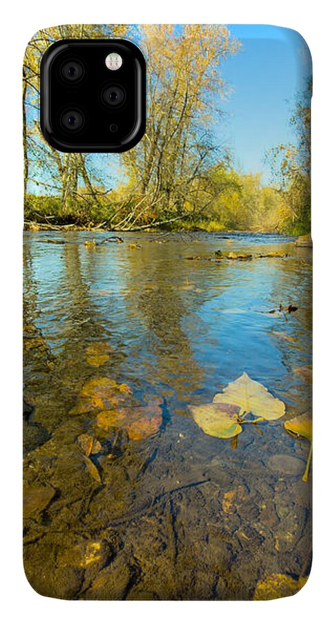 Serene Autumn Creek Landscape - Phone Case