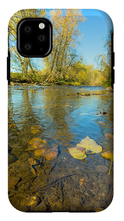 Serene Autumn Creek Landscape - Phone Case