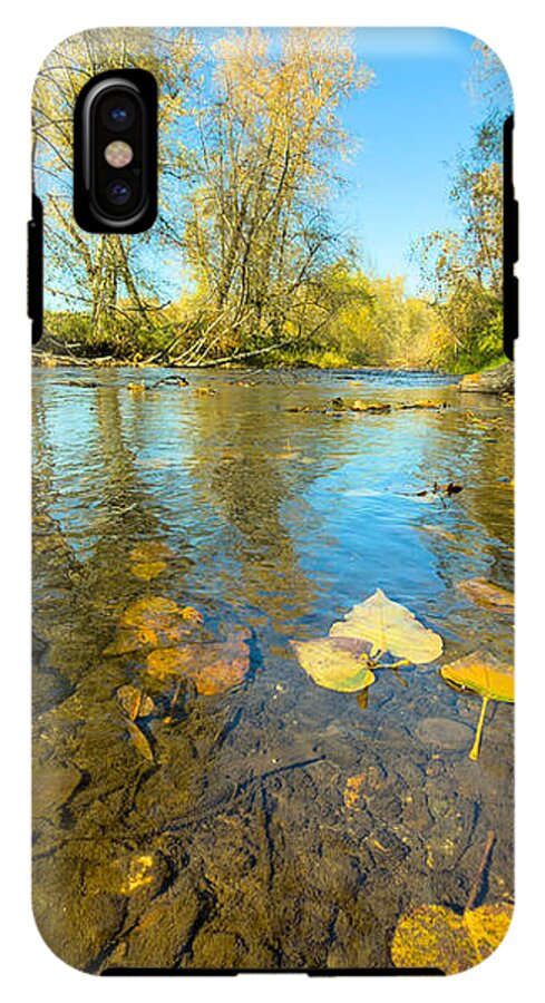 Serene Autumn Creek Landscape - Phone Case