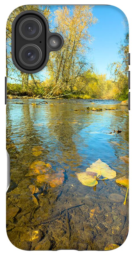 Serene Autumn Creek Landscape - Phone Case
