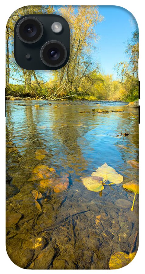 Serene Autumn Creek Landscape - Phone Case
