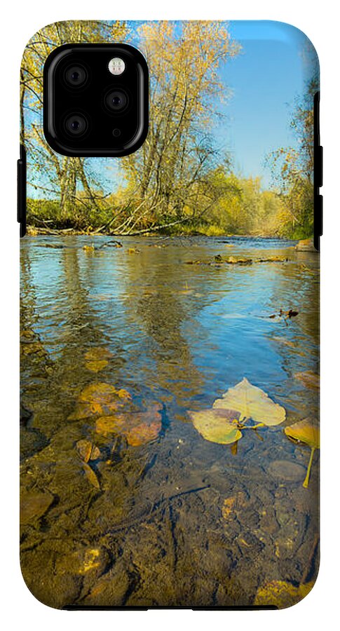 Serene Autumn Creek Landscape - Phone Case