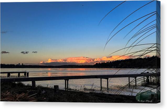 Sunset at the lake - Canvas Print