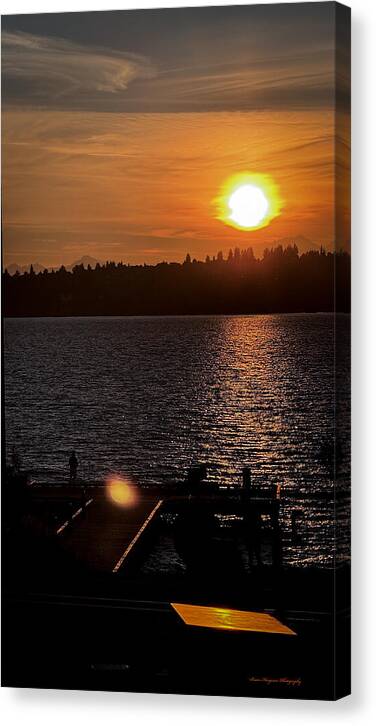 Sunset lake Washington - Canvas Print