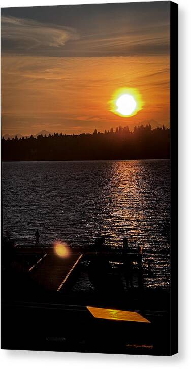 Sunset lake Washington - Canvas Print
