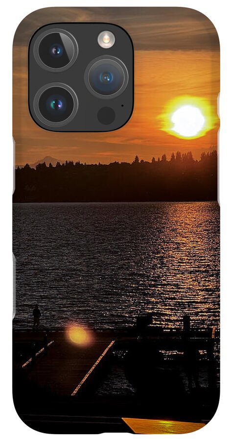 Sunset lake Washington - Phone Case