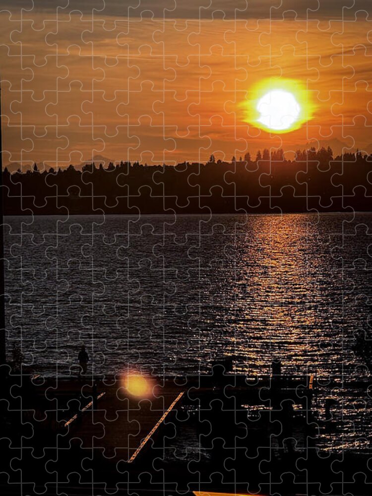 Sunset lake Washington - Puzzle