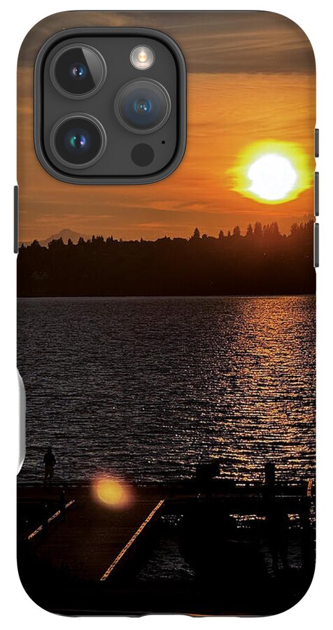 Sunset lake Washington - Phone Case