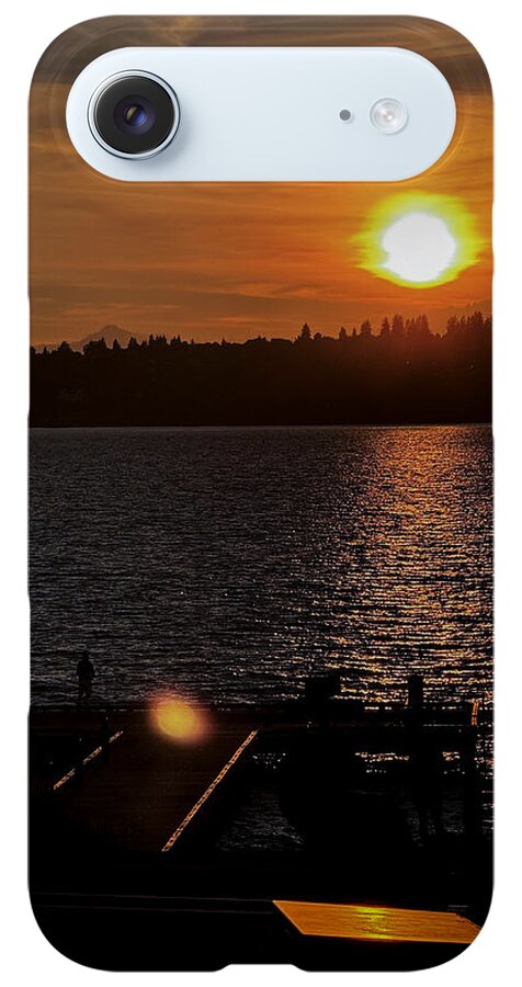 Sunset lake Washington - Phone Case