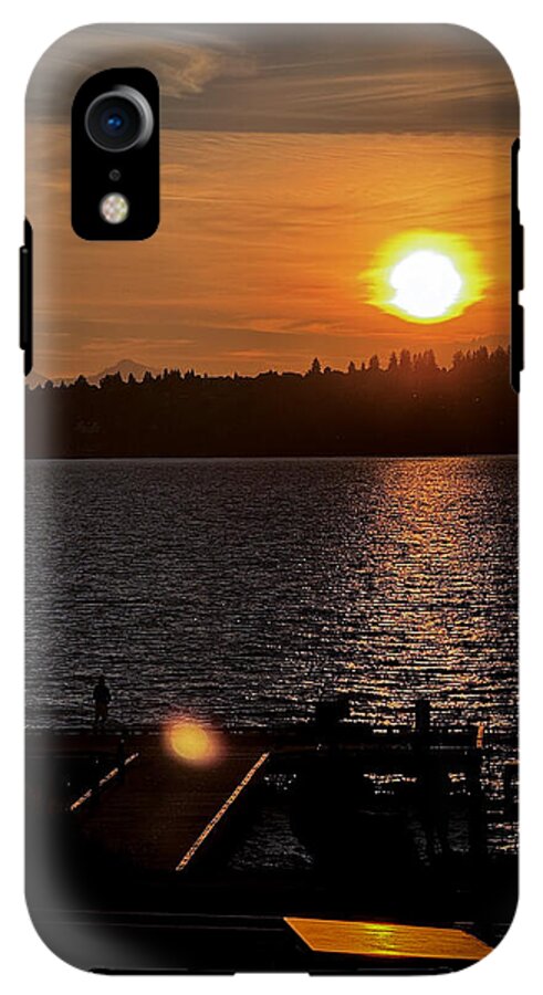 Sunset lake Washington - Phone Case