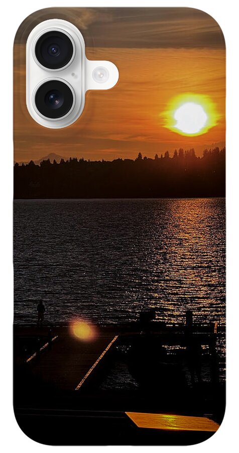 Sunset lake Washington - Phone Case