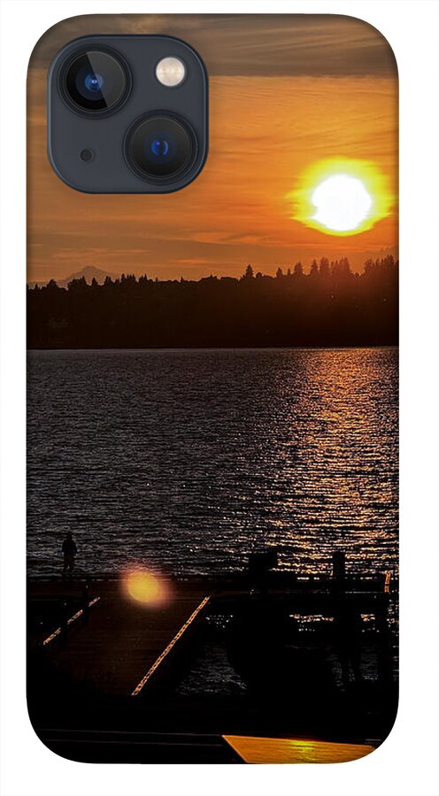 Sunset lake Washington - Phone Case