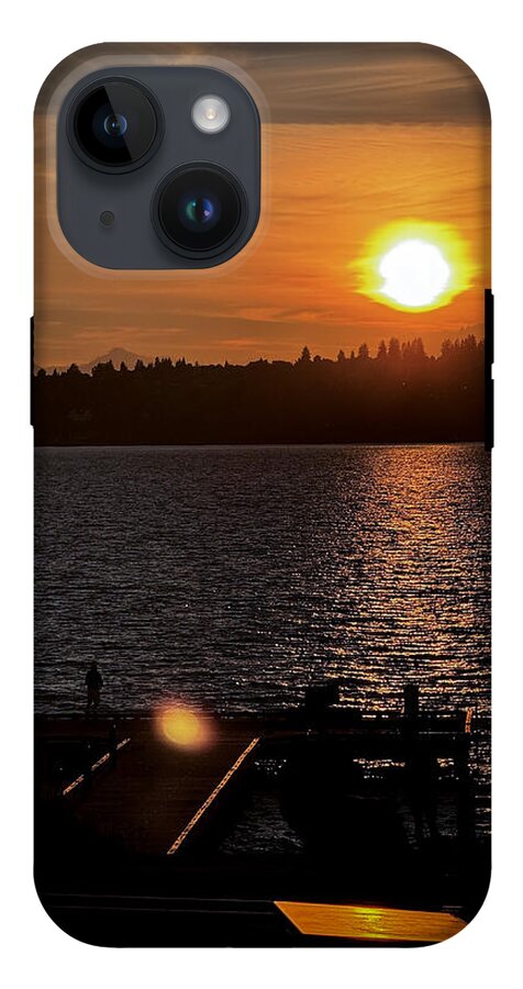 Sunset lake Washington - Phone Case