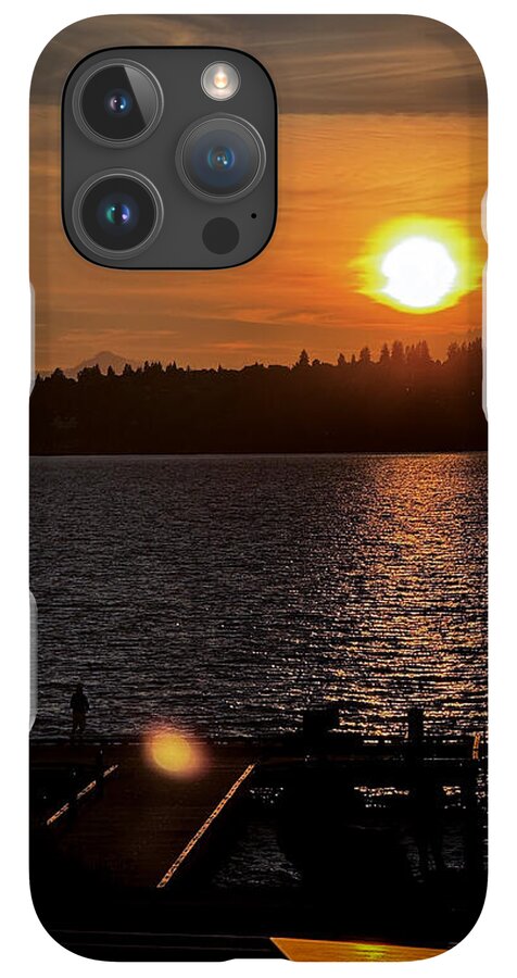 Sunset lake Washington - Phone Case